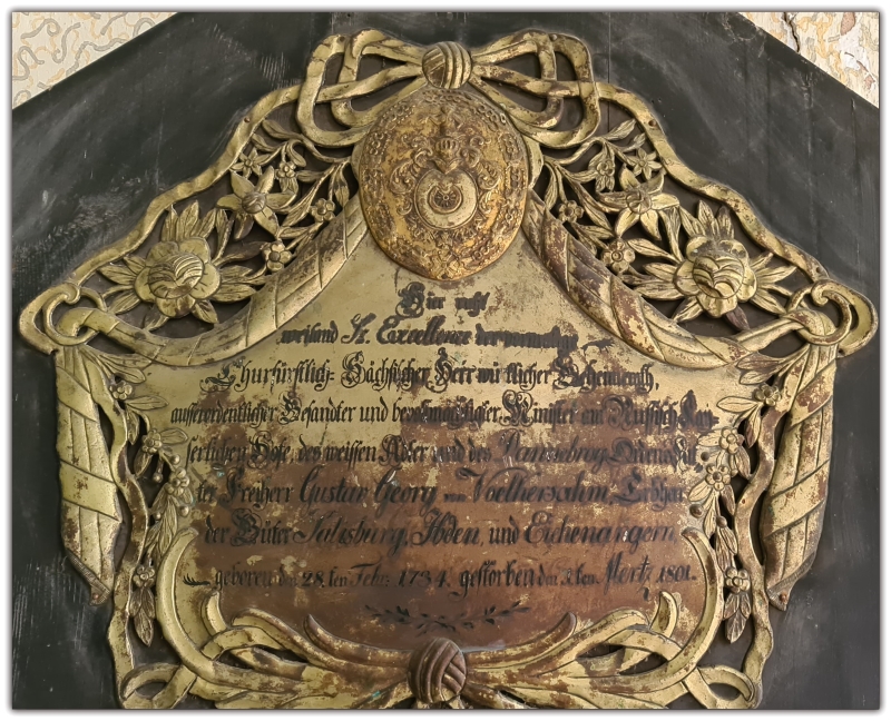 Gustava Georga fon Felkerzāma piemiņas zīme (epitāfija) Mazsalacas ev. lut. baznīcā