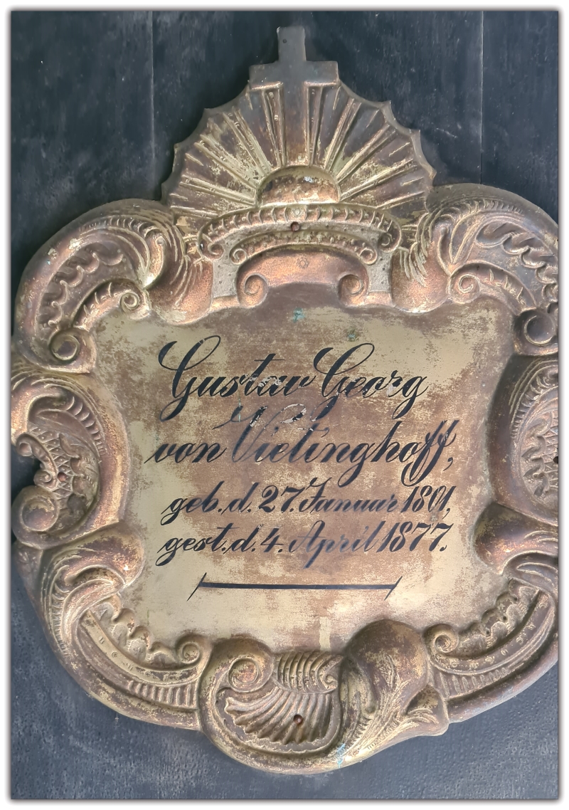 Gustava Georga fon Fītinghofa piemiņas zīme (epitāfija) Mazsalacas ev. lut. baznīcā