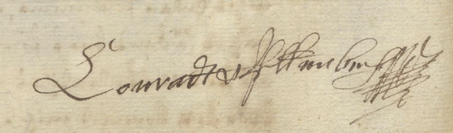 Konrāda fon Falkenberga paraksts