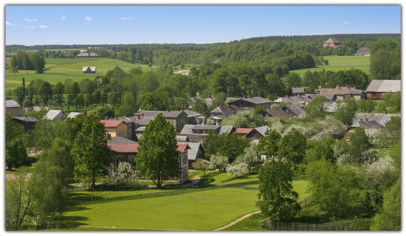 skats uz Valtenbergas miestu