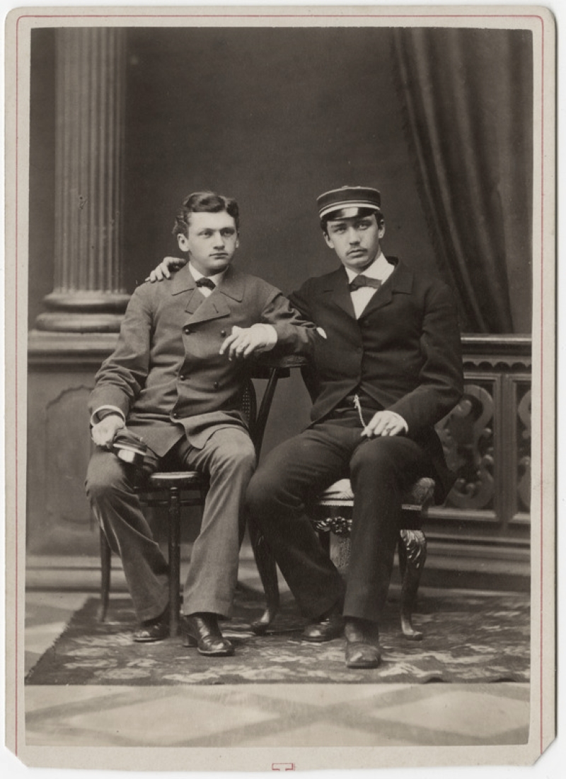 Tērbatas universitātes studenti, korporācijas Livonia biedri Maks f. Middendorfs un Oskars f. Fītinghofs